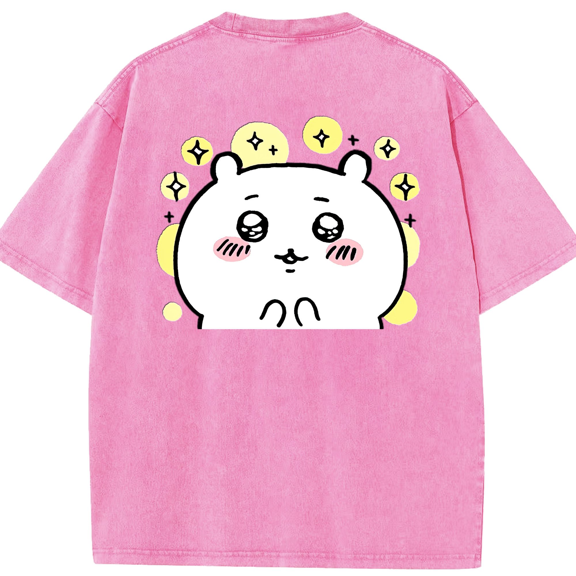 （画像用） ちいかわ ちいかわ Chii-kawa chiikawa 綿100% ヴィンテージ風 半袖Tシャツ（背面プリント）